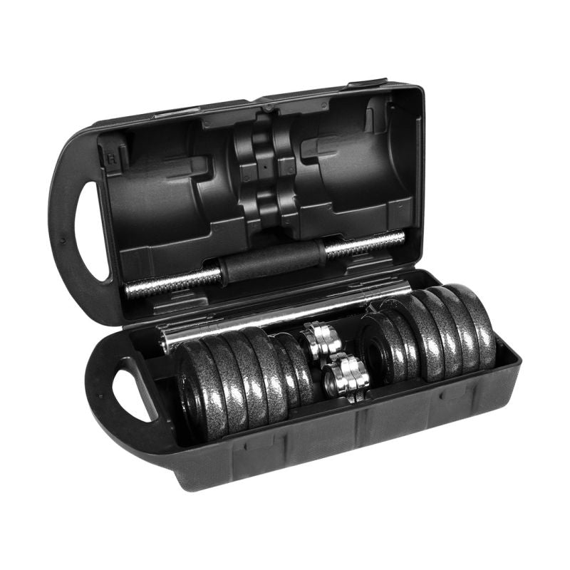 REBEL ACTIVE ADJUSTABLE DUMBBELLS IN CASE WITH BAR, 15 KG SET To be categorized Your Sports Performance