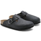 Birkenstock Boston Black women's/men's clogs, oiled leather, narrow slippers (0059463) In preparation Your Sports Performance