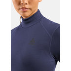Odlo BL TOP turtle neck l/s ACTIVE WARM long sleeve thermal underwear size M Blue Odzież militarna/Bielizna termoaktywna Your Sports Performance