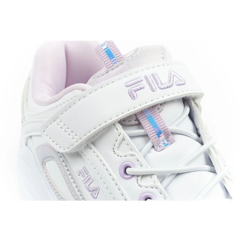 Fila Skye V children's sports shoes for girls with velcro, white Fila