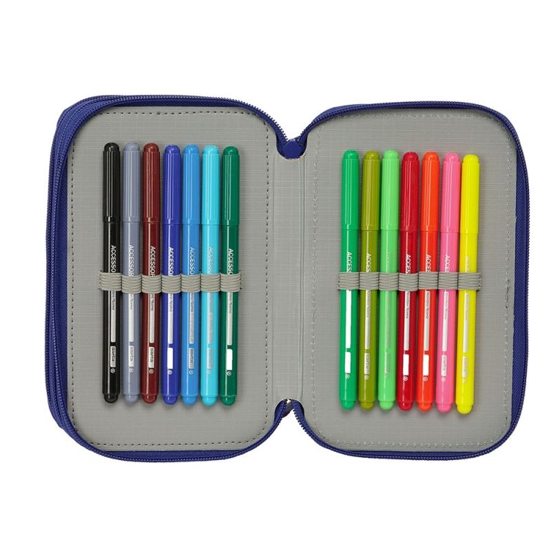 Pencil case with equipment FC Barcelona triple filled pencil case 36 PCS 412529857 Accessories/Piórniki Your Sports Performance