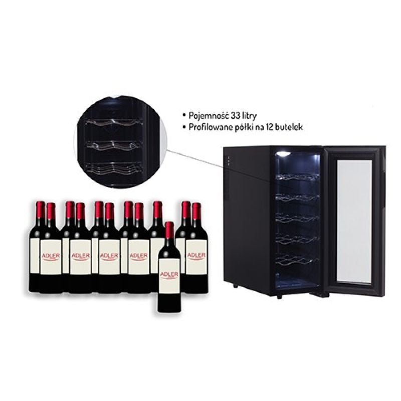 ADLER AD 8083 wine refrigerator AGD - Produkty/Chłodziarki do wina Your Sports Performance