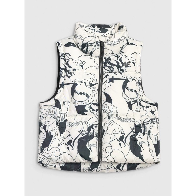 Girls' down vest with synthetic filling 4F 4FJRAW25TVJAF320-11A Clothing Your Sports Performance