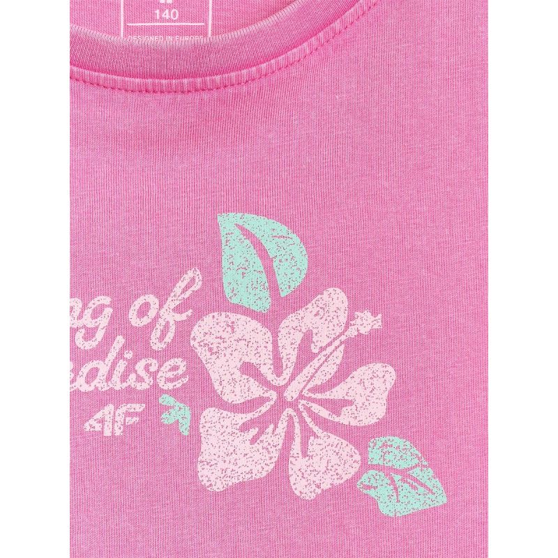 Girls' sleeveless T-shirt with print 4F 4FJRSS26TSLEF328-54S 4f