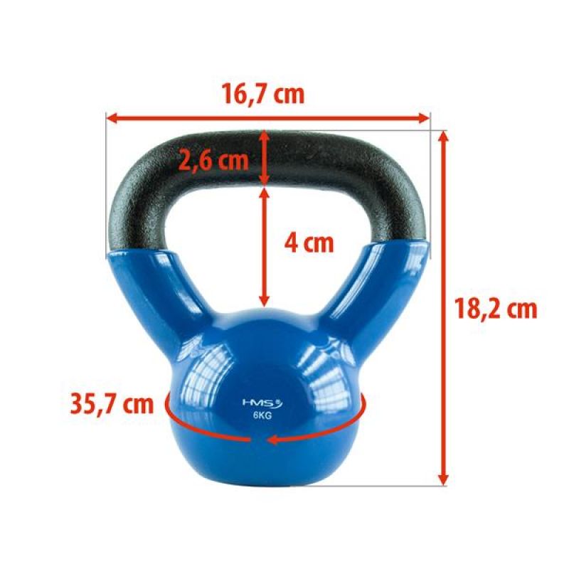 Kettlebell cast iron Blue HMS KNV06