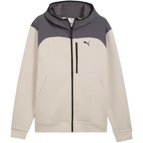 Men's Puma Tech Material Mix Full-Zip Hoodie Beige 694490 82
