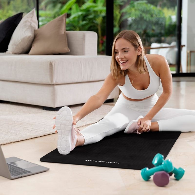 REBEL ACTIVE GYMNASTIC MAT FOR YOGA, PILATES, FITNESS, 183X61CM, THICKNESS 6MM, TPE MATERIAL RBA-3152-BK To be categorized Your Sports Performance