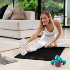 REBEL ACTIVE GYMNASTIC MAT FOR YOGA, PILATES, FITNESS, 183X61CM, THICKNESS 6MM, TPE MATERIAL RBA-3152-BK To be categorized Your Sports Performance