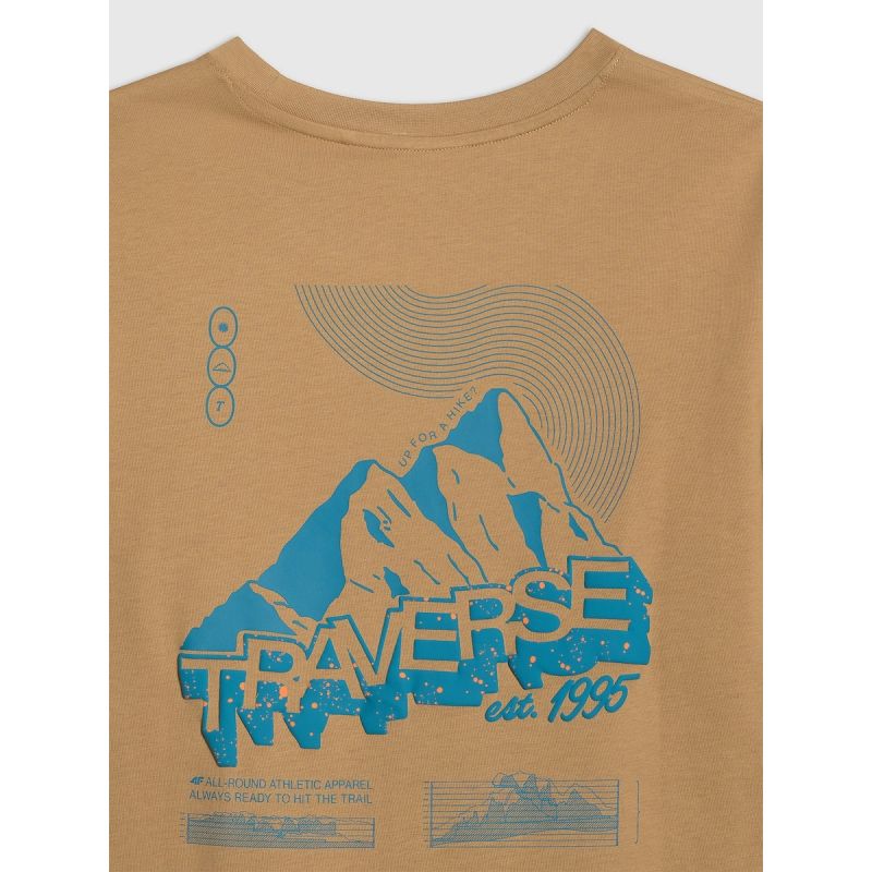 Men's regular printed T-shirt 4F 4FRAW25TTSHM3377-83S 4f