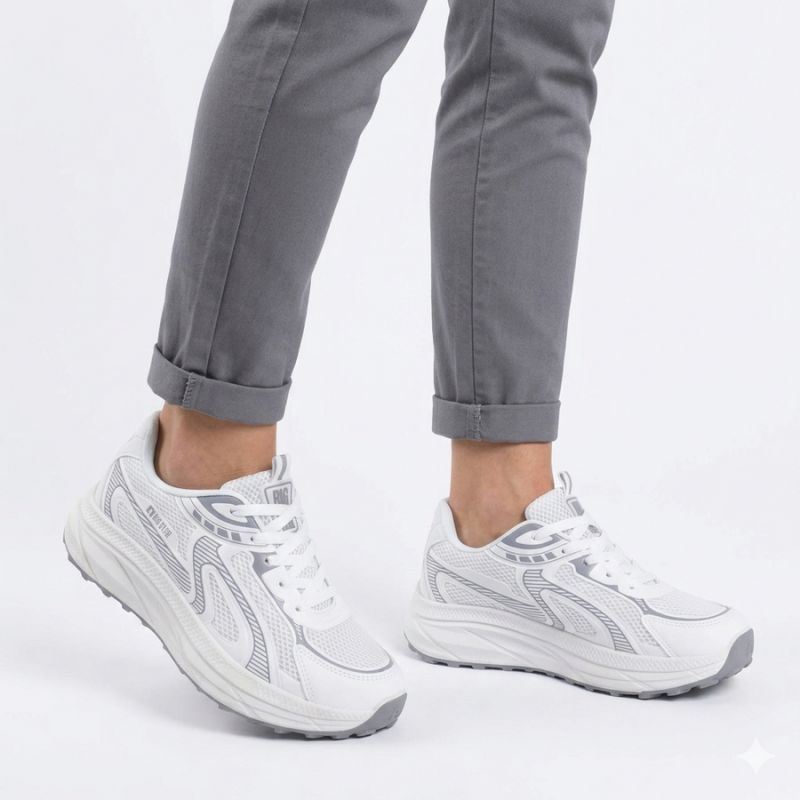 Women's white platform sneakers Big Star TT274325 To be categorized Your Sports Performance
