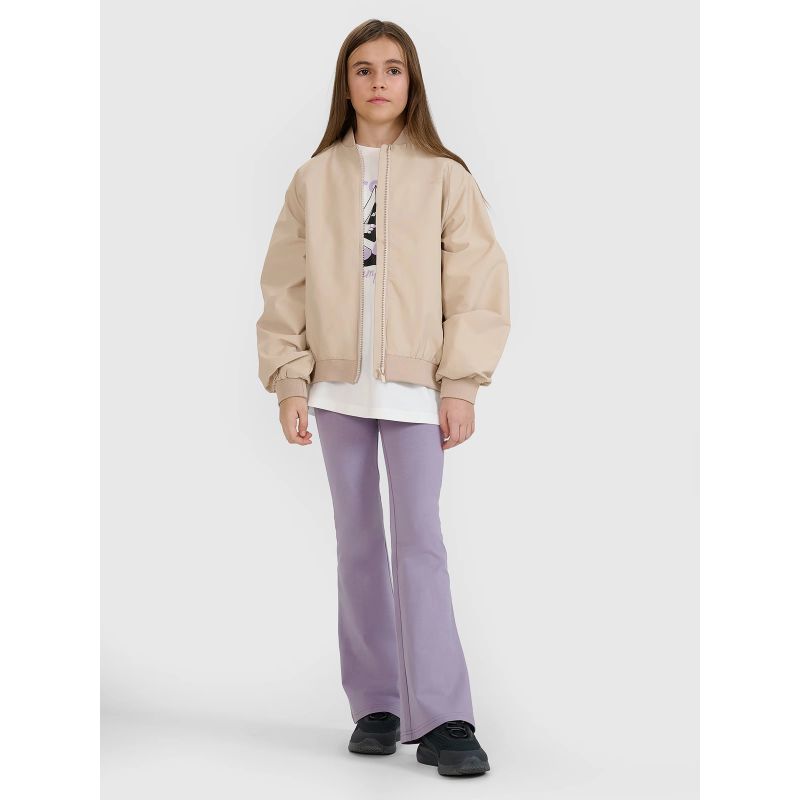 Girls' transitional bomber jacket 4F 4FJWSS25TJACF184-82S *Kategoria tymczasowa Your Sports Performance