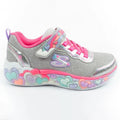 Skechers S Lights LED Children's Velcro Shoes for Girls Gray Skechers