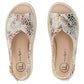 Women's leather wedge sandals, gold, Filippo DS7581