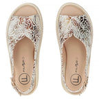 Women's leather wedge sandals, gold, Filippo DS7581 Filippo