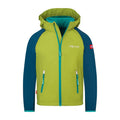Trollkids Rondane Zip-Off XT Softshell Jacket pear green/Madeira blue/sea green (819-360)