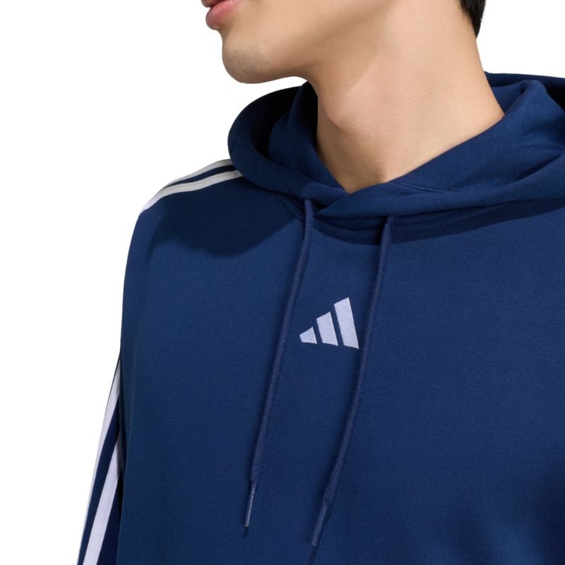 Men's adidas Essentials 3-Stripes French Terry Hoodie Navy Blue KY4203