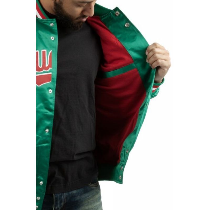 Mitchell &amp; Ness NBA Milwaukee Bucks Lightweight Jacket M STJKMG18013-MBUDKGN Clothing/Lifestyle/Mitchell & Ness Your Sports Performance
