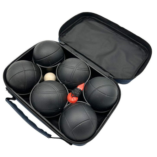 6-PIECE PETANQUE BALLS - BLACK BOULE, ENERO PRO COVER Accessories Your Sports Performance