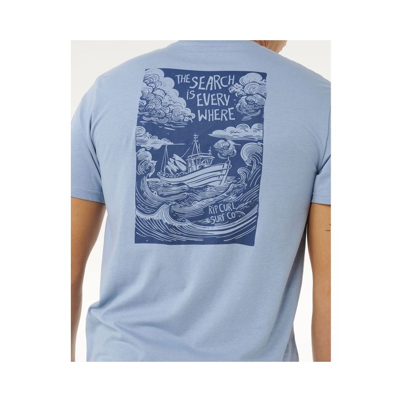Men's RIP CURL Keep On Trucking Ss Tee Blue