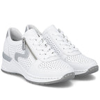 Women's leather wedge sneakers white Rieker N4340-80 To be categorized Your Sports Performance