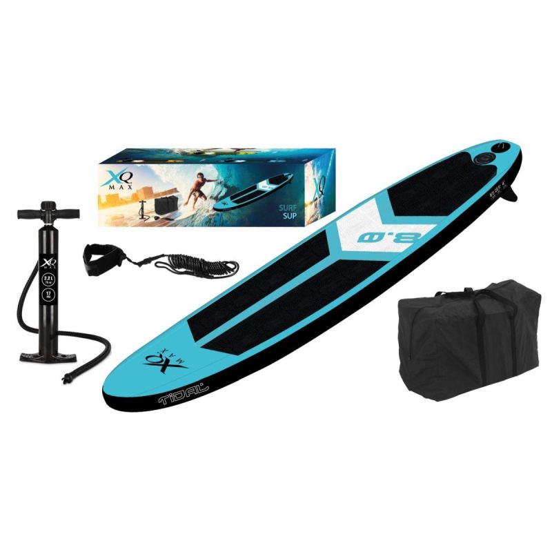 SET - SUP BOARD 90KG INFLATABLE SURF 245x57x10CM BLUE Accessories Your Sports Performance