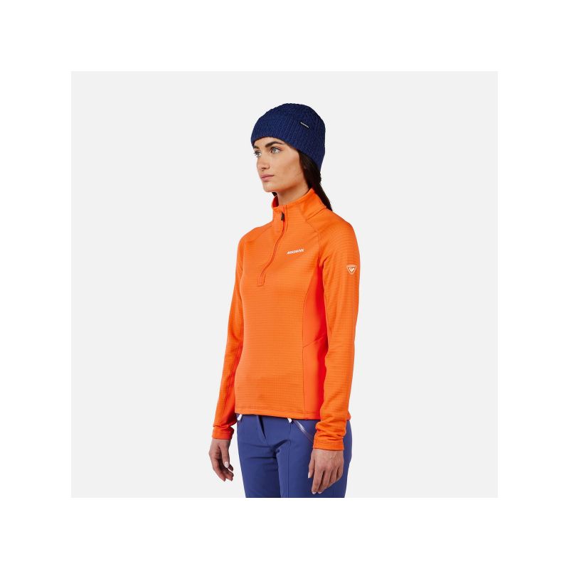 ROSSIGNOL Women's Sweatshirt W Blackside Mix HZ Fleece Orange