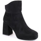 Suede ankle boots with a high heel and a platform, insulated M.Daszyński W SAN24A, black Footwear/Lifestyle/M.Daszyński Your Sports Performance