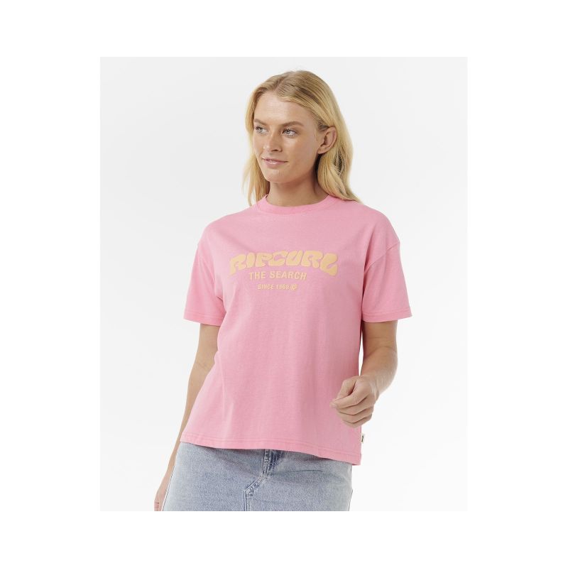 RIP CURL SURF PUFF RELAXED TEE Pink T-Shirt