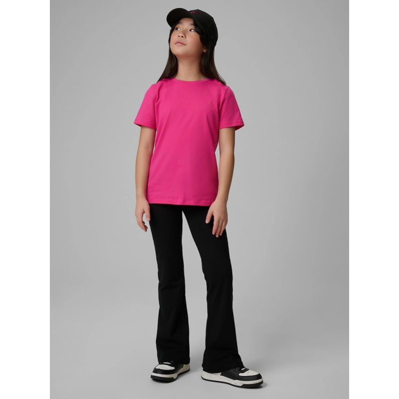 Regular plain girls' T-shirt 4F 4FJRSS26TTSHF3554-12S 4f