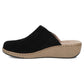 Black leather wedge sandals Filippo DK7567