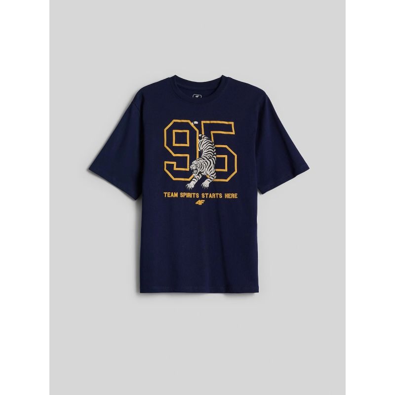 Boys’ Loose-Fit Printed T-Shirt 4F 4FJRAW26TTSHM4528-31S