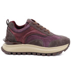 Leather platform sneakers burgundy Artiker 59C0009