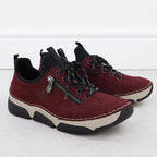 Comfortable women's burgundy shoes Rieker 45973-36 Footwear Your Sports Performance