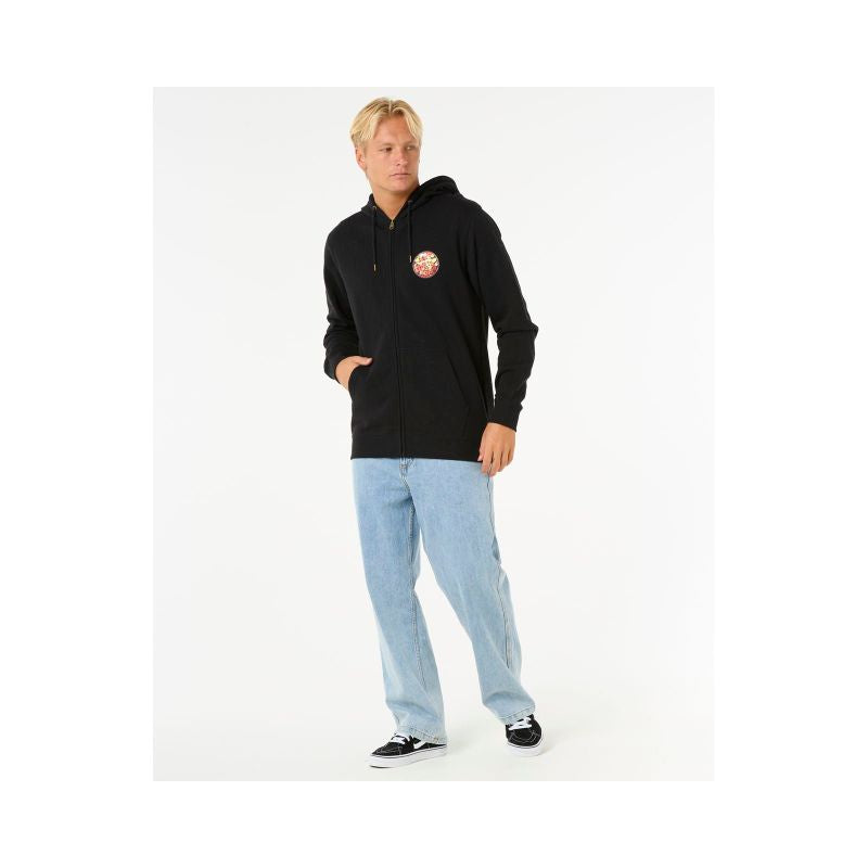 RIP CURL Wettie Passage Icon Zip Thru sweatshirt black