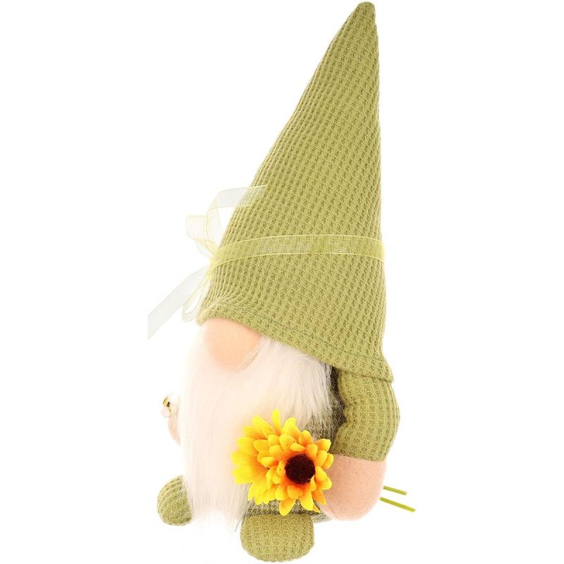 Gnome gnome 20cm green with sunflower spring decoration Home and Garden/Equipment Your Sports Performance
