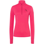 Women's long-sleeve thermal shirt with mock neck SUPER.NATURAL W Tundra 175 Zip 1/4 Flear pink