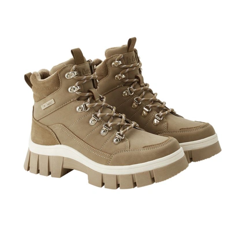 Lee Cooper women's winter boots brown insulated ankle boots