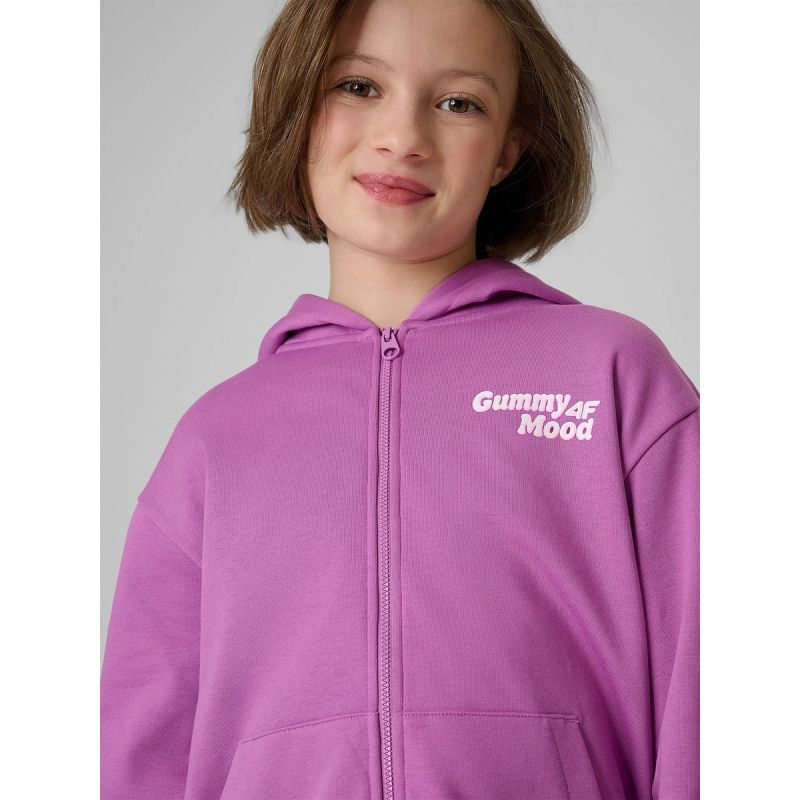 Girls’ Loose-Fit Hooded Sweatshirt 4F 4FJRSS26TSWSF2902-51S