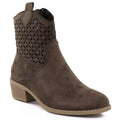 Women's openwork brown cowboy boots Jezzi RMR2353-16 To be categorized Your Sports Performance
