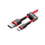 Baseus Cafule CATKLF-C09 Cable (USB 2.0 - USB Type-C; 2m; black and red) In preparation Your Sports Performance