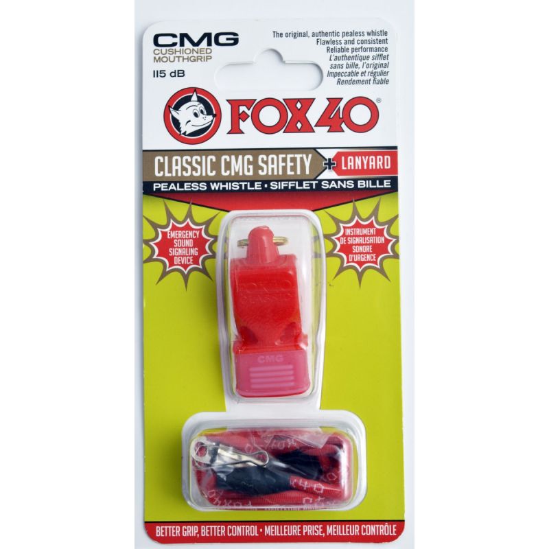 Whistle Fox 40 CMG Classic Safety + string 9603-0108 red Accessories/Referee accessories Your Sports Performance