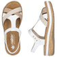 Rieker V0919-80 women's white wedge sandals Rieker