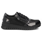 Filippo DP8105 patent leather wedge shoes in black