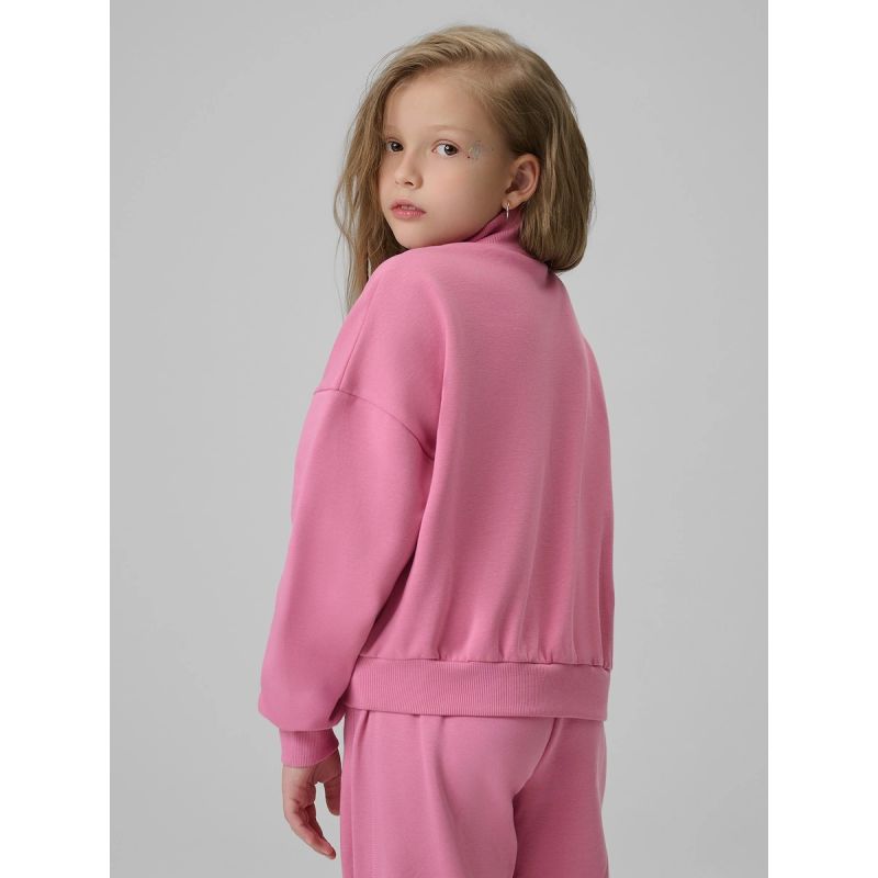 Regular sweatshirt without hood for girls 4F 4FJRSS26TSWSF2625-54S