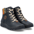 Rieker 55040-00 comfortable black women's ankle boots