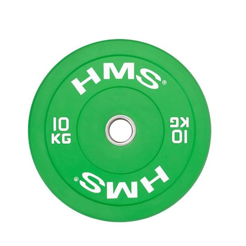HMS GREEN BUMPER Olympic plate 10 kg CBR10 Accessories/Training equipment Your Sports Performance