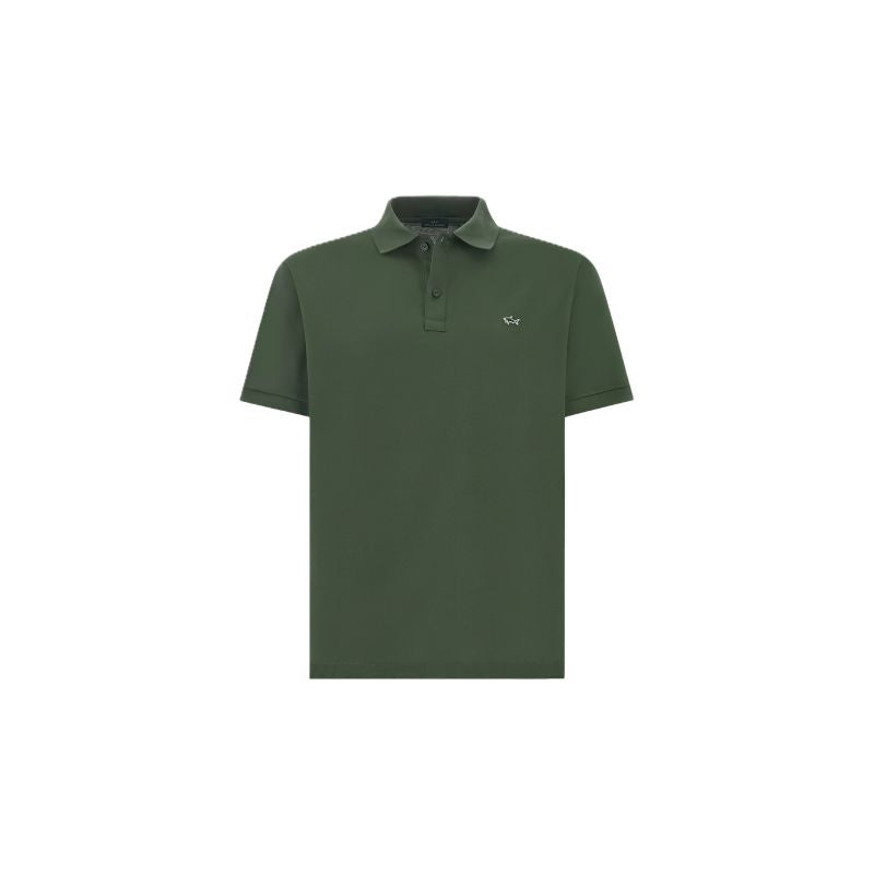 Paul&Shark men's polo shirt, olive cotton, 99311001-89 – classic, sporty elegance