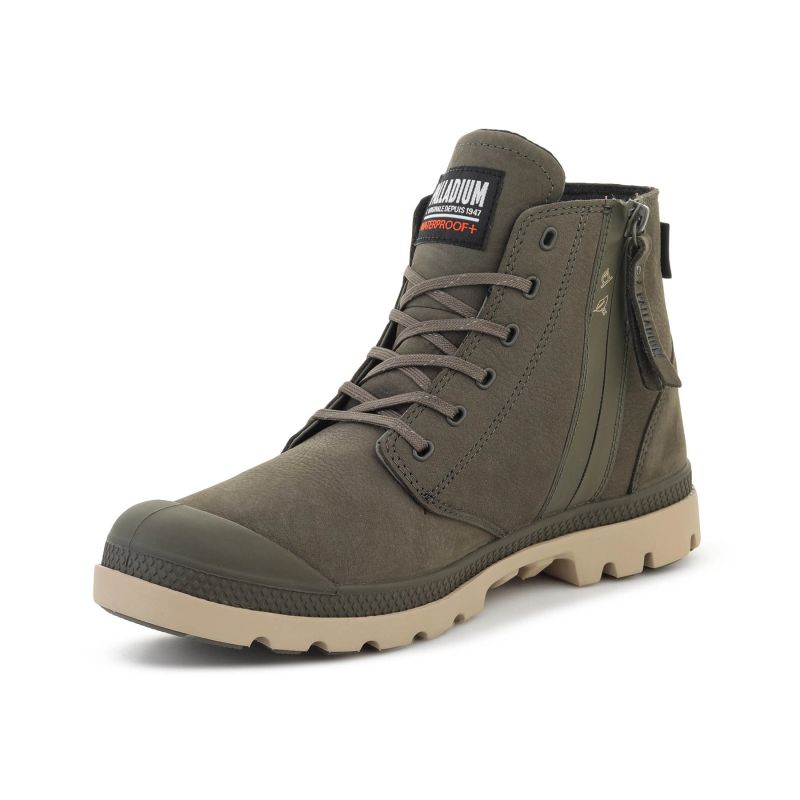 PALLADIUM PAMPA LITE+ ZIP WP+ OLIVE NIGHT 79577-325