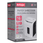 Activejet ASH-1602M shredder, P-5, 28 l, 2x14 mm shreds, 16 sheets, white Urządzenia biurowe/Niszczarki Your Sports Performance
