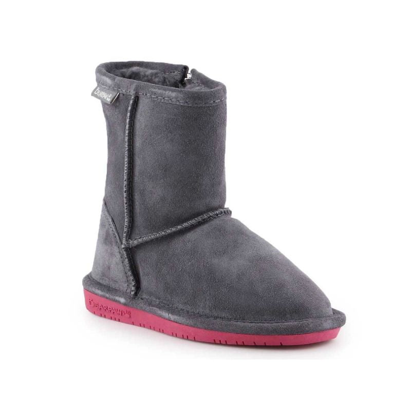 BearPaw Emma Toddler Zipper Jr 608TZ-903 Charcoal Pomberry winter shoes Footwear/Outdoor/UGG Your Sports Performance